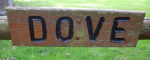 Dove campsite sign