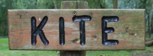 Kite campsite sign