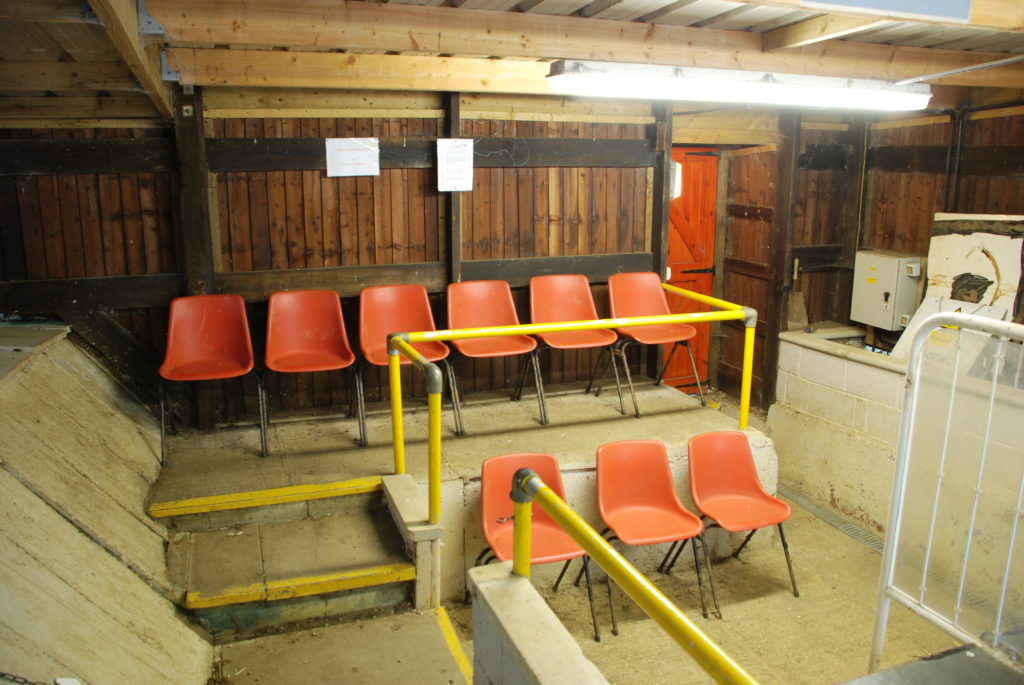 Seating area in the rifle range Northampton Scouts