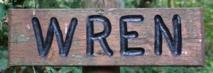 Wren campsite sign